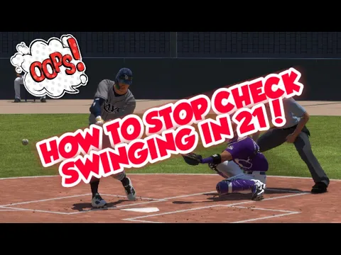 HOW TO STOP CHECK SWINGING IN MLB THE SHOW 21! ALSO HOW TO CHECK SWING!