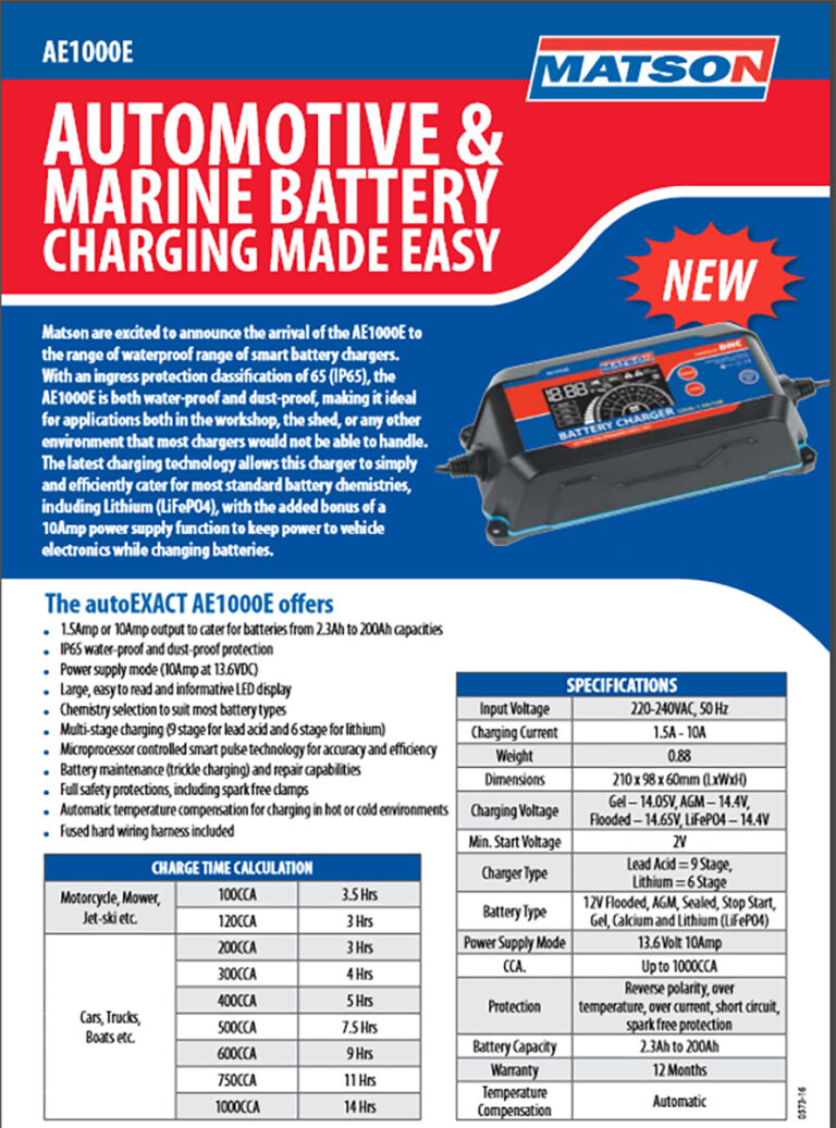 Where Are Matson Battery Chargers Made?